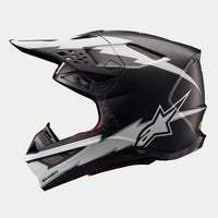 Alpinestars 2024 Supertech SM10 Ampress Black White Matt Motocross Helmet