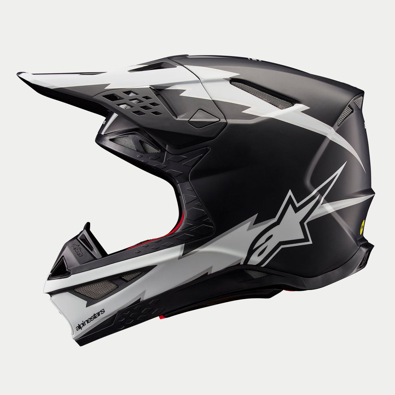 Alpinestars 2026 Supertech SM10 Ampress Black White Matt Motocross Helmet