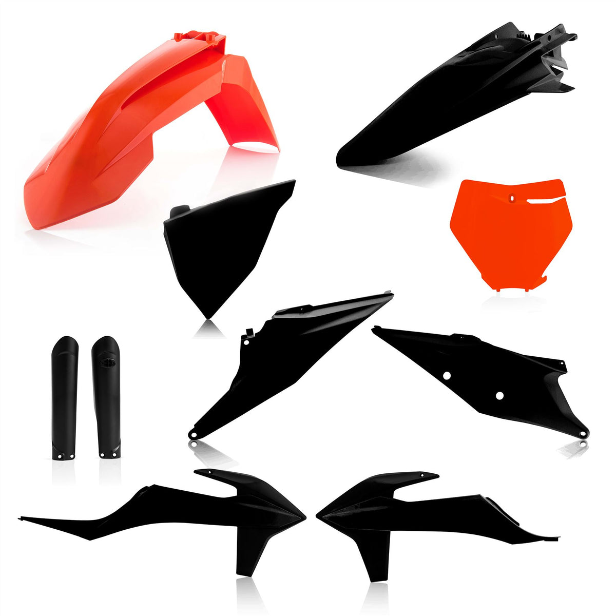 Acerbis Full Plastic Kit Black Orange 0023479.313