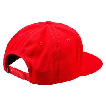 Troy Lee Designs Spring 2025 MX Signature Flat Bill Snapback Cap Team Red