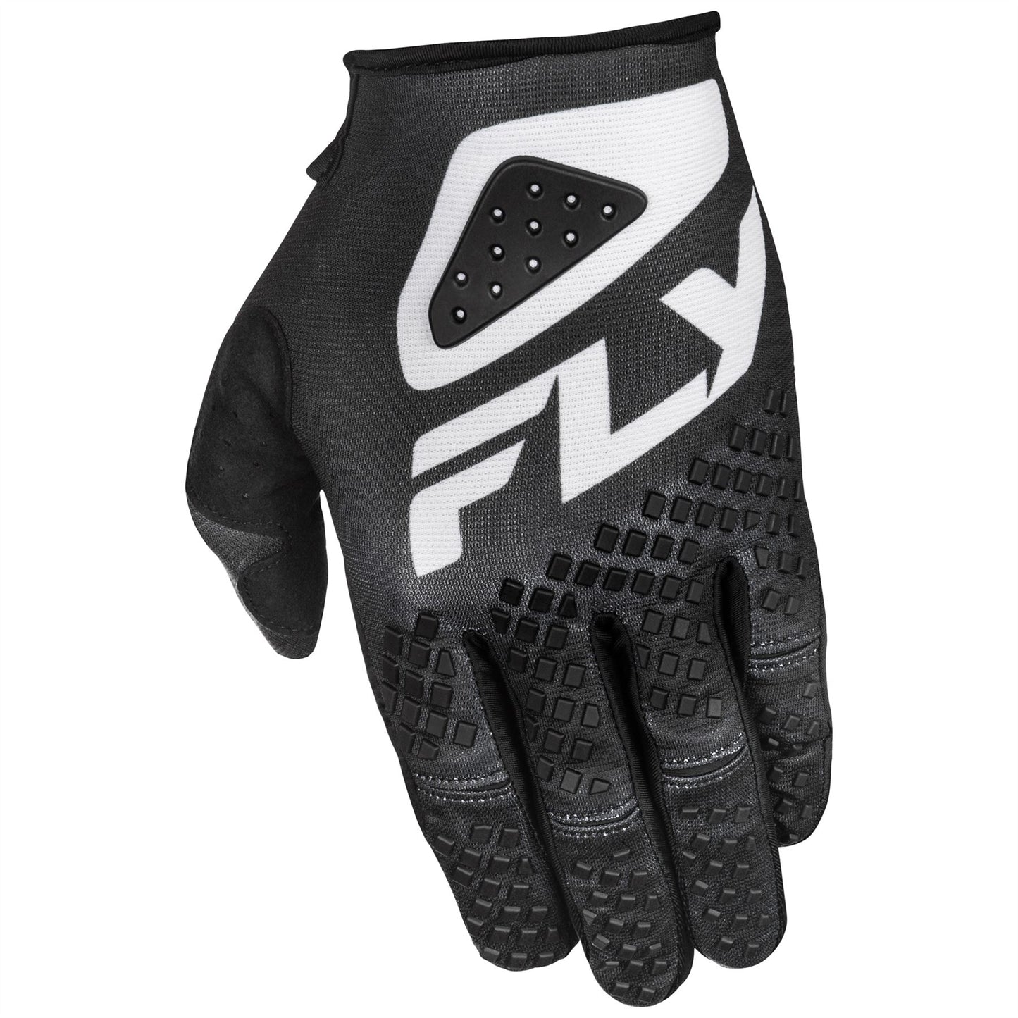 Fly Racing 2025 Youth Kinetic Sym Motocross Gloves Black White