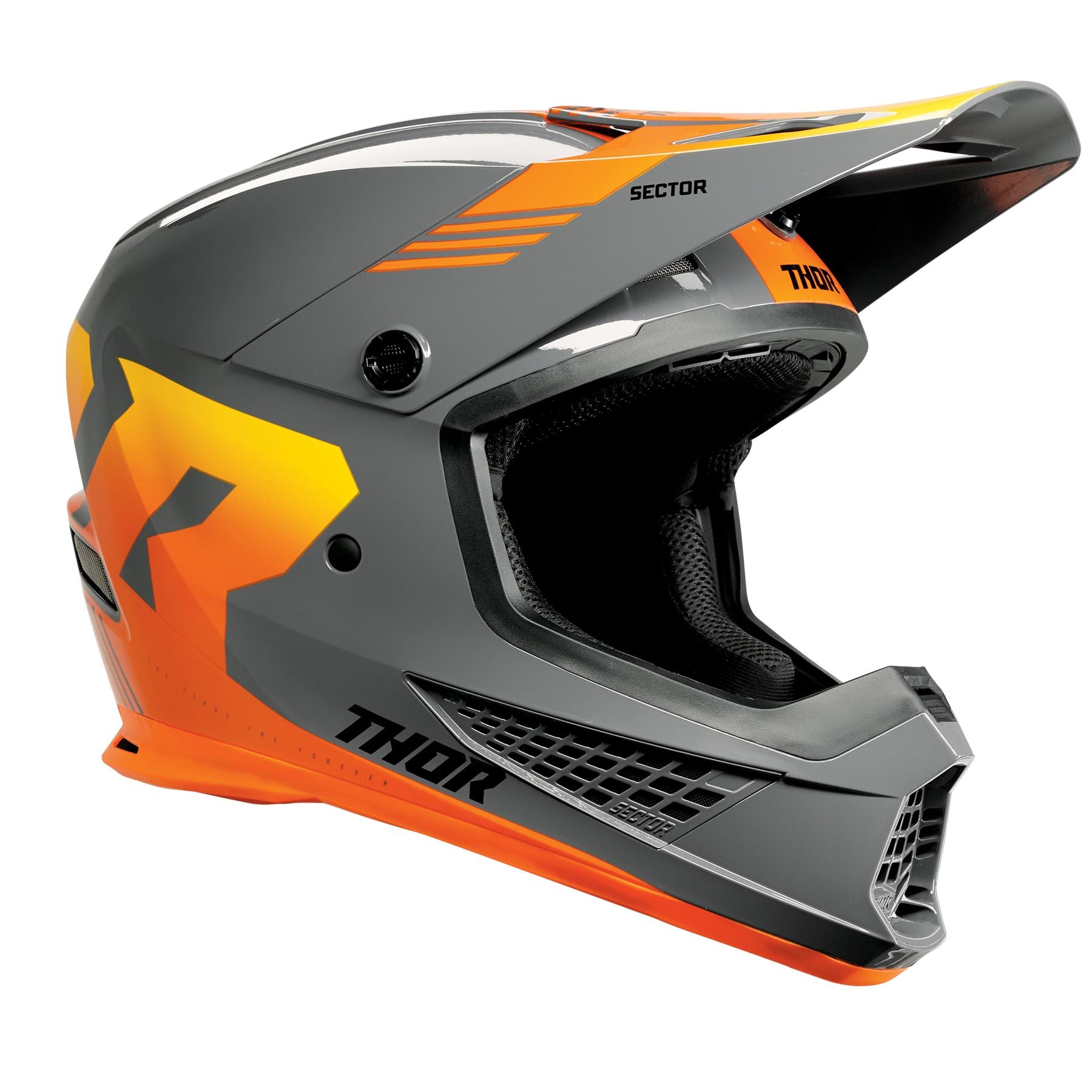 Thor Motocross Helmet Sector 2 Carve Charcoal Orange