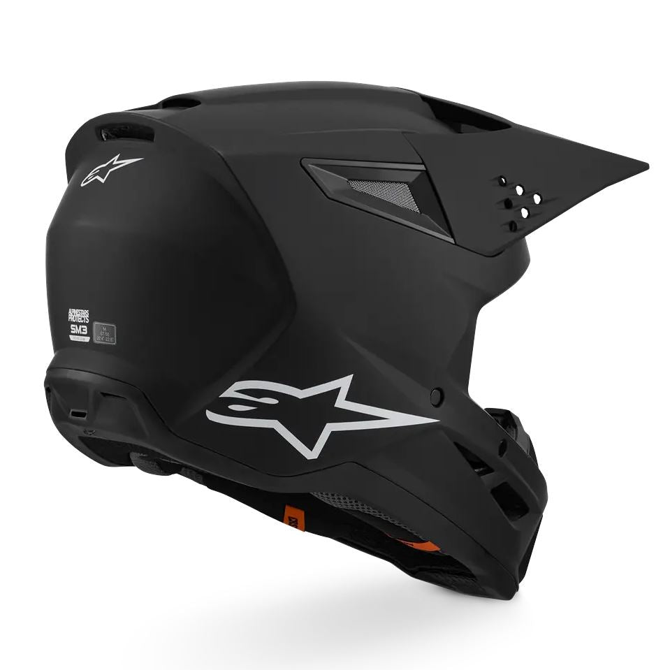 Alpinestars 2026 SM3 Solid Motocross Helmet Matt Black