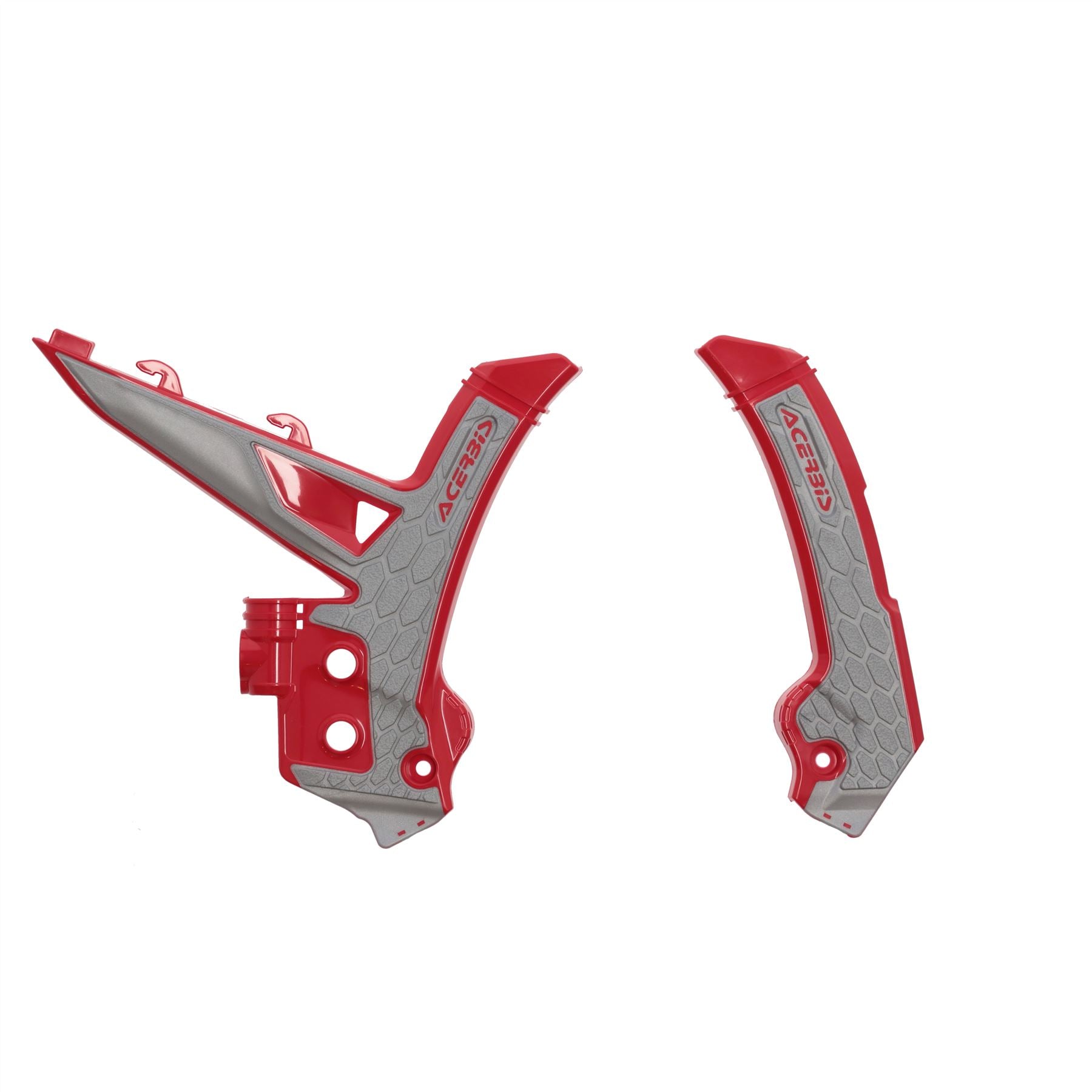 Acerbis X-Grip Frame Protector Guards Red Grey For Gas Gas EC 250 2024-2025