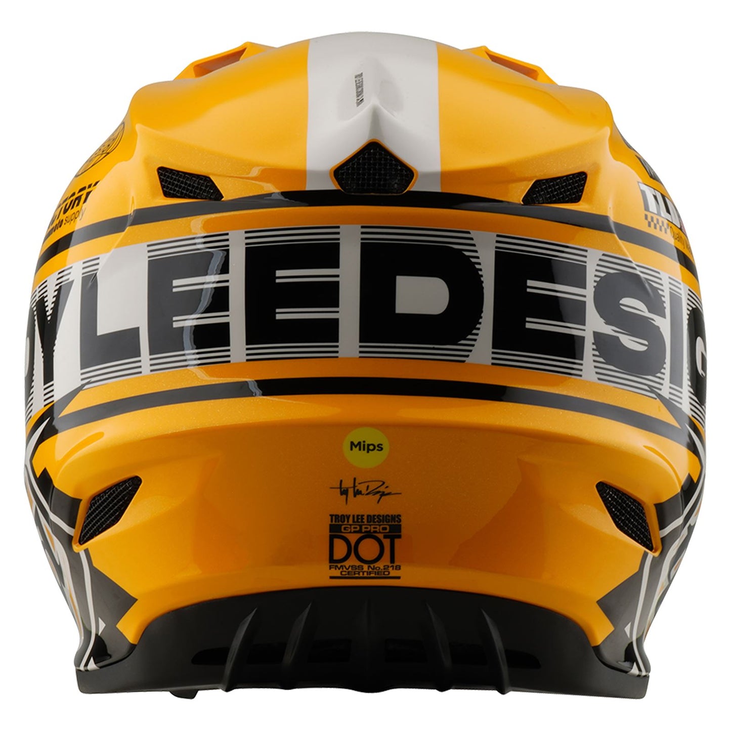 Troy Lee Designs Spring 2025 MX Helmet GP PRO Fifty-50 White Gold