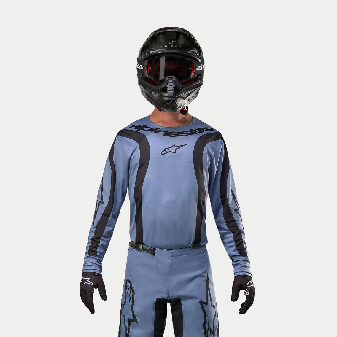Alpinestars 2024 Fluid Lurv Motocross Combo Kit Pants & Jersey Light Blue Black