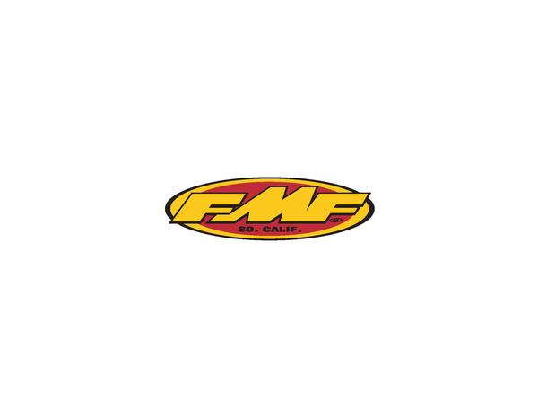 FMF 5" Oval Jersey Sticker Decal Yellow/Red 12,7 cm (5")