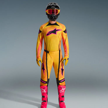 Alpinestars 2026 Techstar Nomur Motocross Combo Kit Orange Yellow Pink