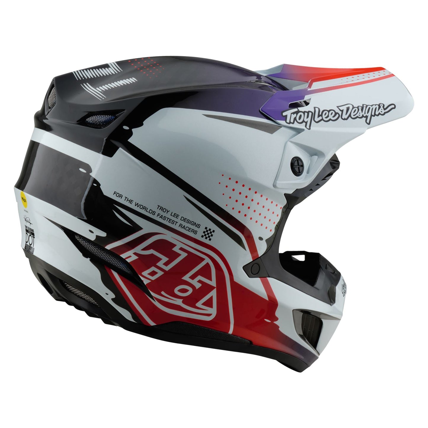 Troy Lee Designs Spring 2025 MX Helmet SE5 Carbon Drip Black
