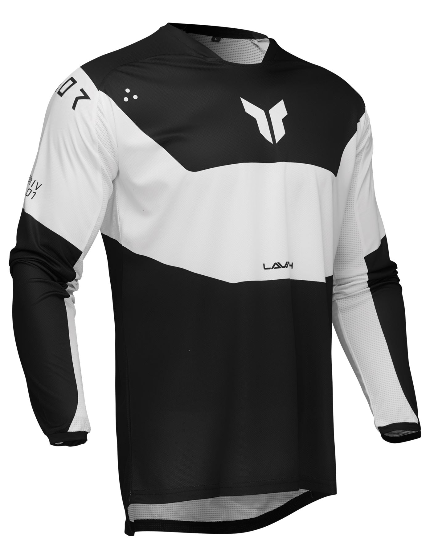 Thor 2025 Motocross Jersey Launchmode Storm Black White