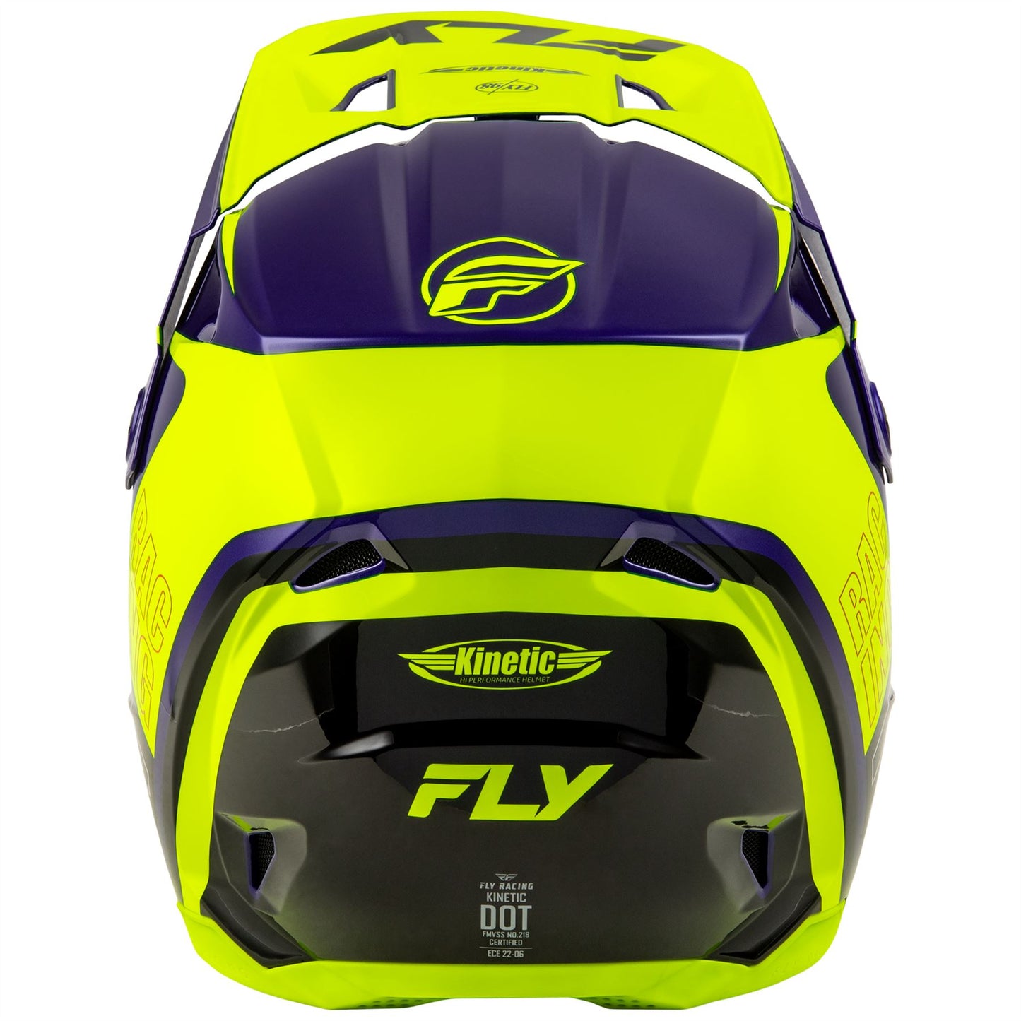 Fly Racing 2025 Kinetic Rally Motocross Helmet Hi-Viz Blue Black