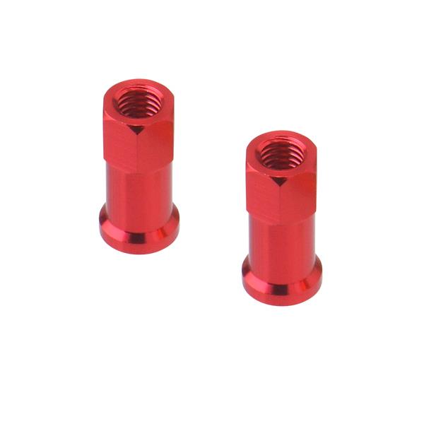 DRC Hardware Quick Release Rim Lock Nut 2 Pack Red D58-02-106