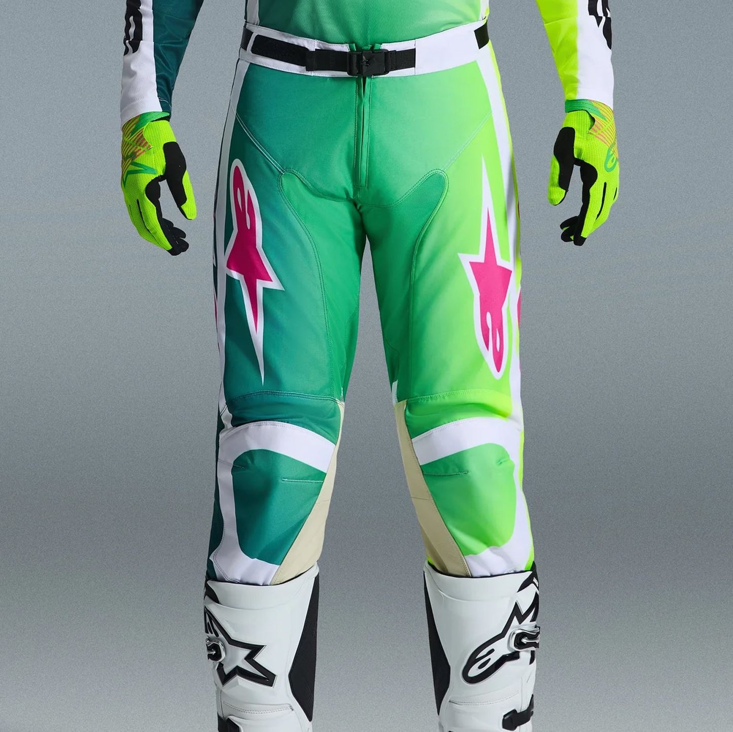 Alpinestars 2026 Racer Portl Motocross Pants Green White Black