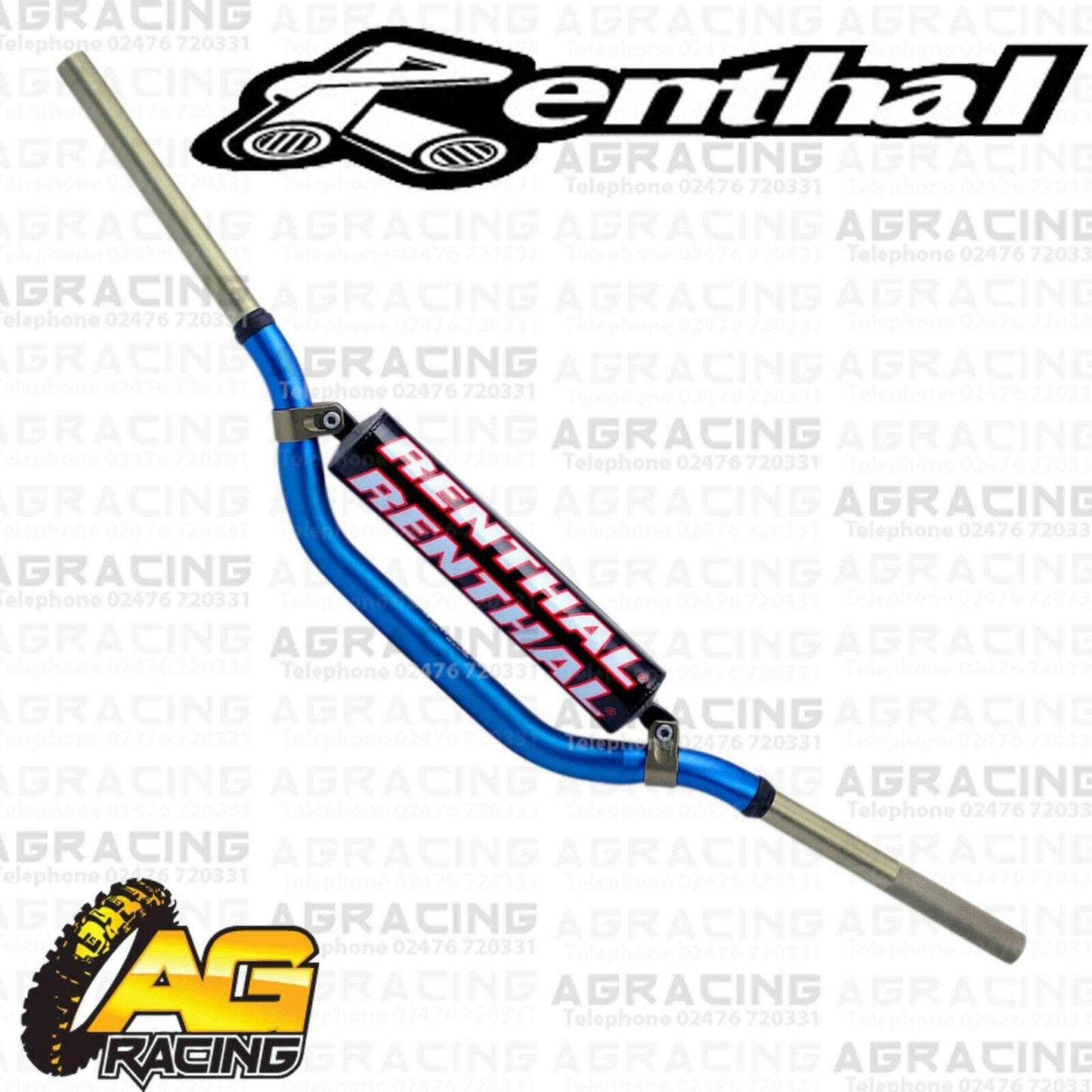 Renthal Twinwall RC Blue 997 Handlebar Padded For Yamaha WR 450F 2003-2004