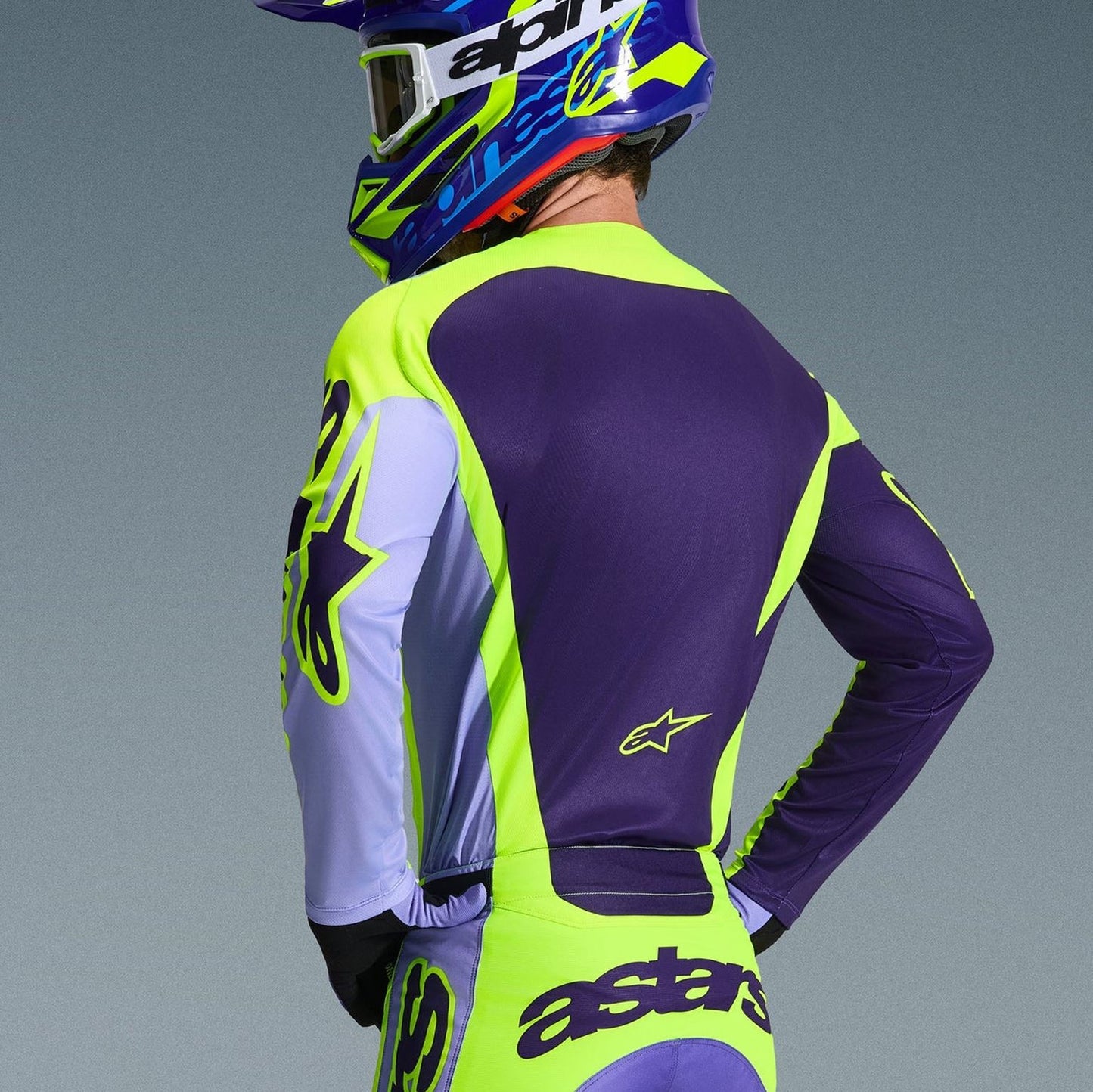 Alpinestars 2026 Racer Portl Motocross Combo Kit Purple Yellow Flo