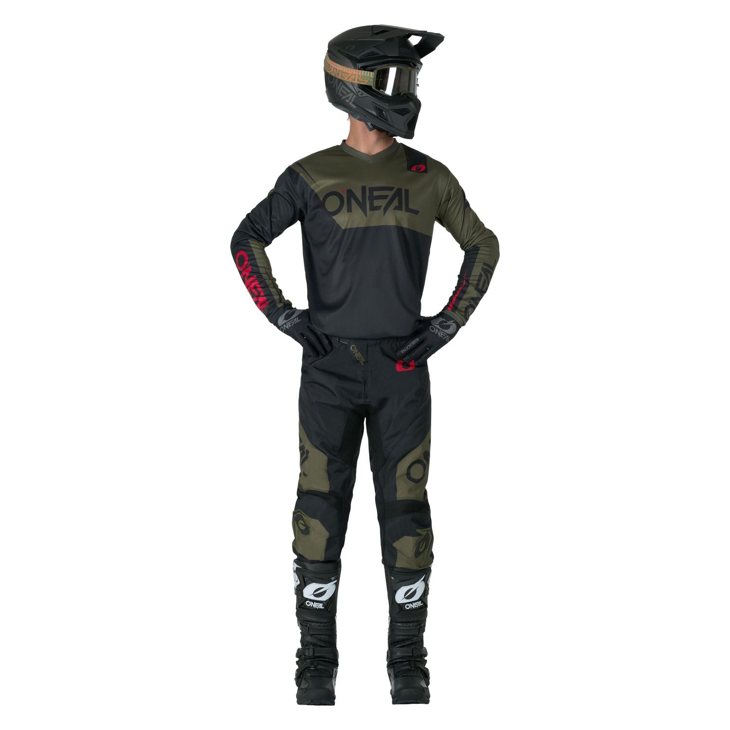 O'Neal 2026 Element Racewear Black olive MX Combo Kit