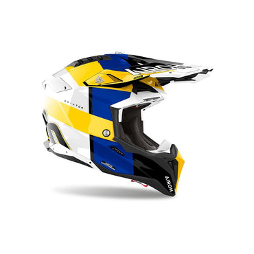 Airoh 2025 Helmet Aviator 3 Monarch Blue Yellow Gloss