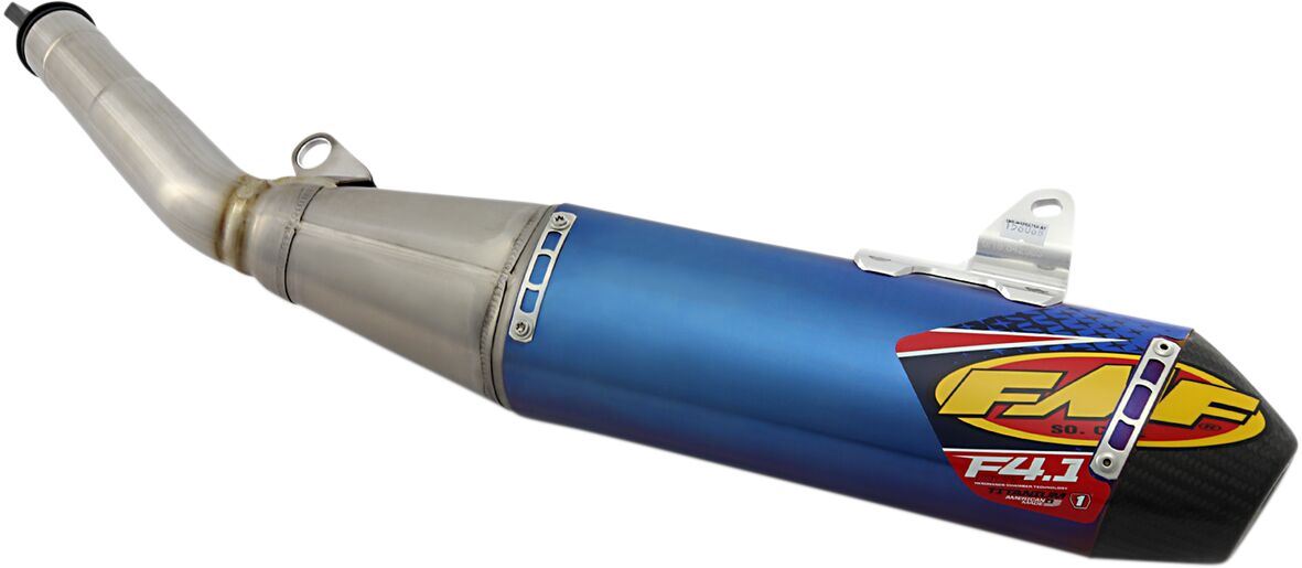 FMF Factory 4.1 RCT Blue Slip-On Carbon End Exhaust Silencer For Yamaha YZ 250 F Monster Energy Racing Edition 2021-2023