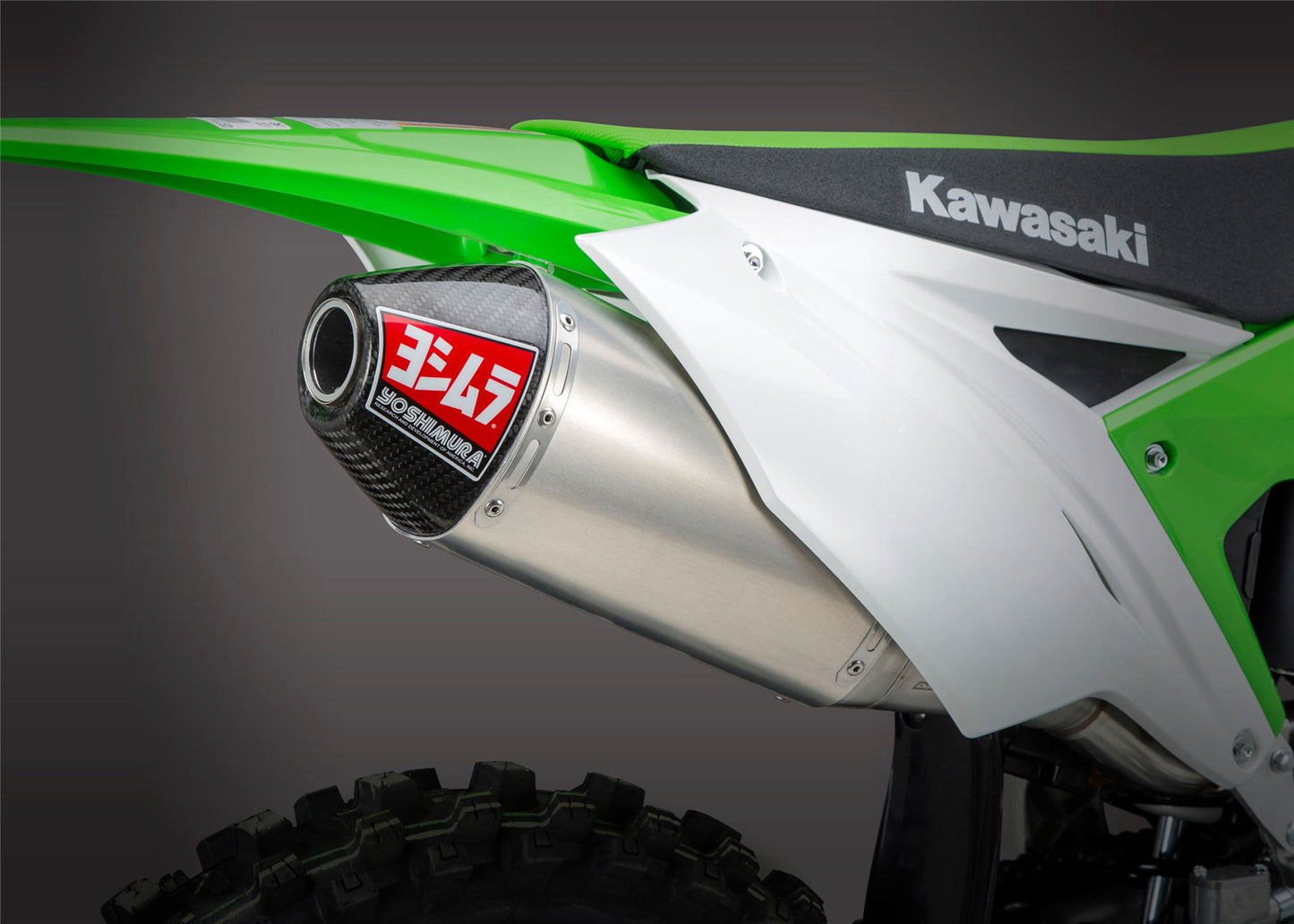 Yoshimura RS-4 Full Exhaust System Stainless Aluminium Carbon Cap For Motocross Enduro Motorcycles