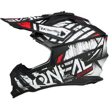 O'Neal 2025 Motocross Helmet 2SRS Glitch Black White