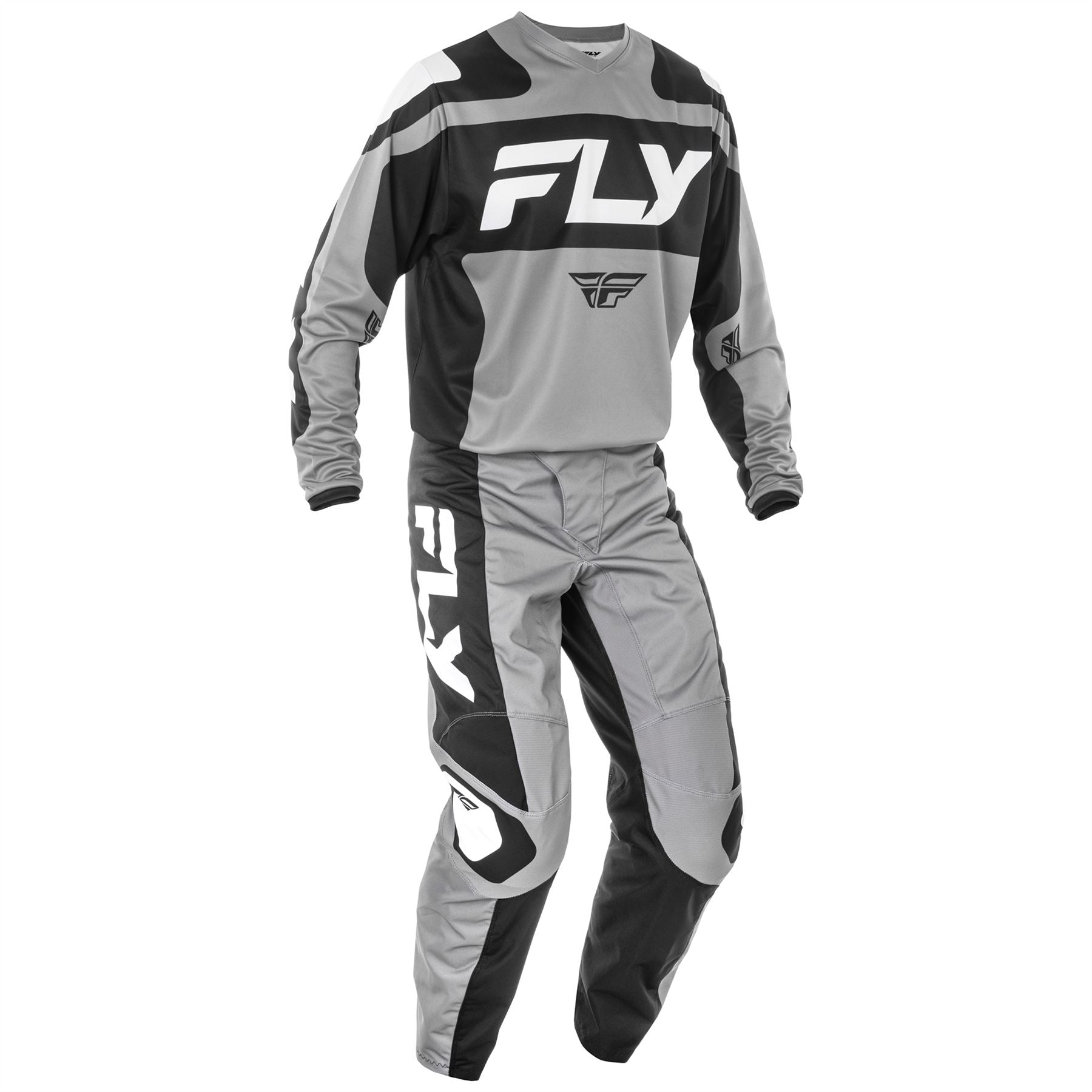 Fly Racing 2025 Motocross Combo Kit F-16 Black White