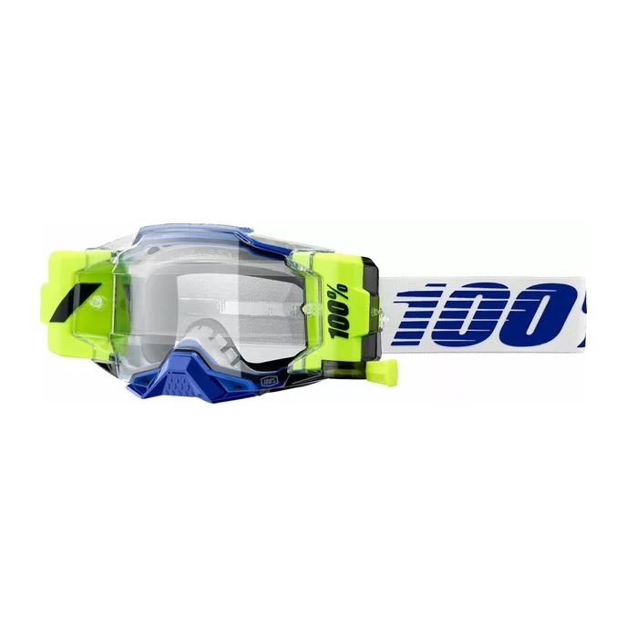 100% MX Goggles Armega Roll Off Forecast Blue Clear