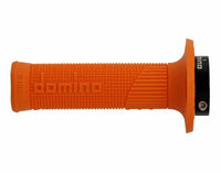Domino D100 Orange D-Lock MX Grips W/Push Pull Pulley Motocross Off-Road Enduro