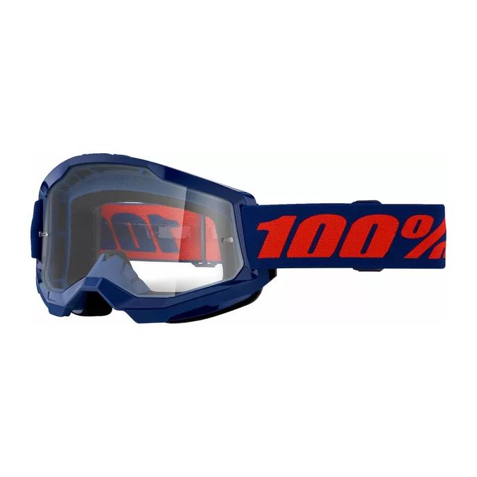 100% MX Goggles Strata 2 Navy Clear
