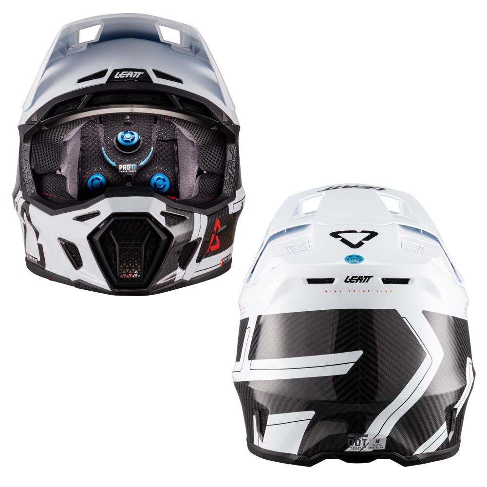 Leatt 2026 Motocross Helmet 9.5 Carbon White & 6.5 Iriz Goggles