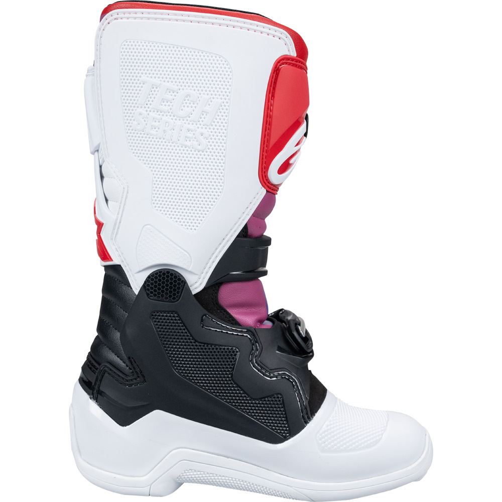 Alpinestars 2026 Tech 7S Youth Motocross Boots White Black Rainbow