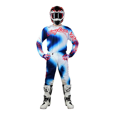 Troy Lee Designs 2024 Motocross Combo Kit SE Pro Ultra Lucid White Blue