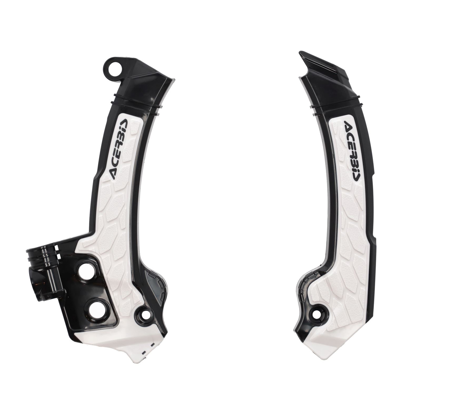 Acerbis X-Grip Frame Protector Guards Black White For Husqvarna TE 150 2024-2025