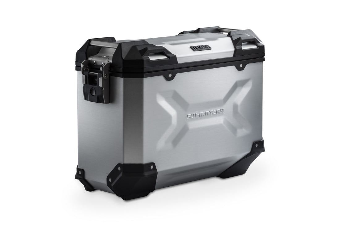 SW-Motech TRAX ADV Left Side Motorcycle Case Aluminum 37 Litre Silver