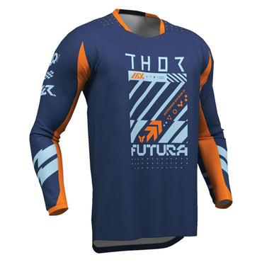 Thor 2026 Youth Launchmode Futura Navy Orange MX Combo Kit