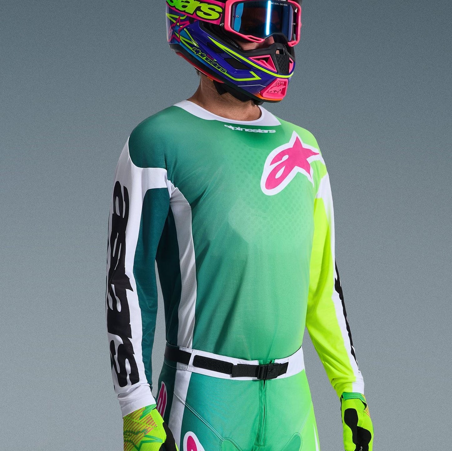 Alpinestars 2026 Racer Portl Motocross Combo Kit Green White Black