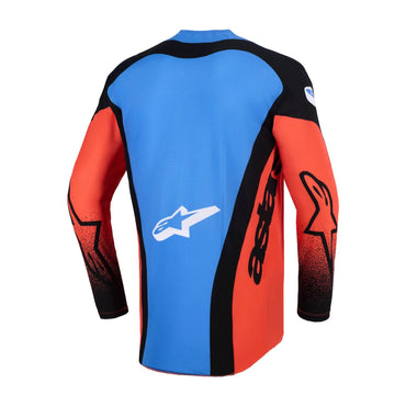 Alpinestars 2026 Techstar Knif Motocross Jersey Orange Black Ucla Blue