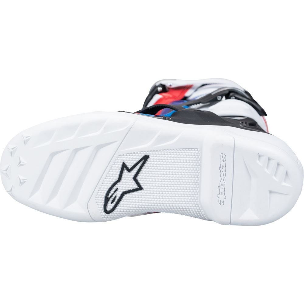 Alpinestars 2026 Tech 7S Youth Motocross Boots White Black Rainbow