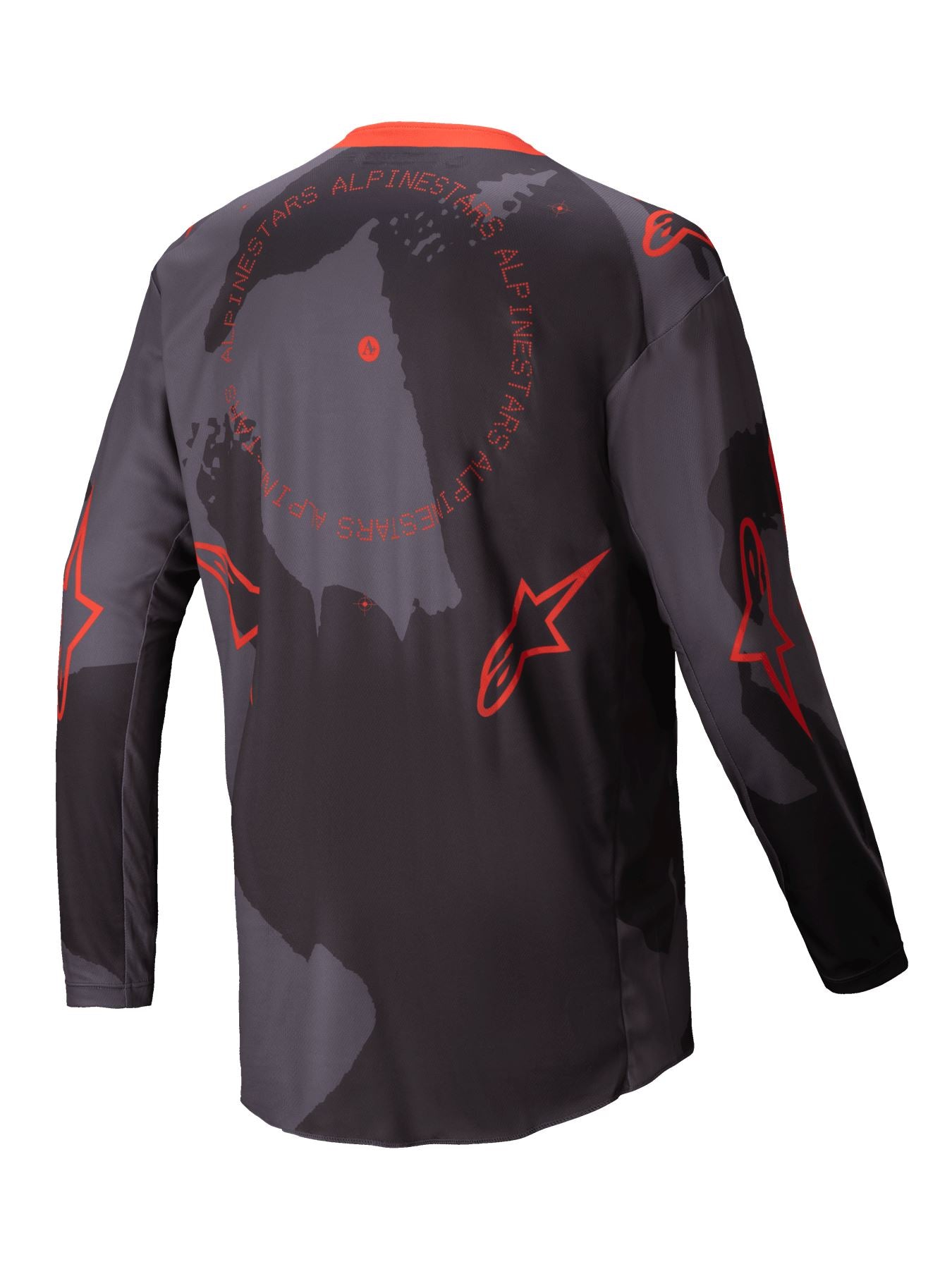 Alpinestars 2025 Racer Hollow Motocross Jersey Grey Camo Orange Fluo