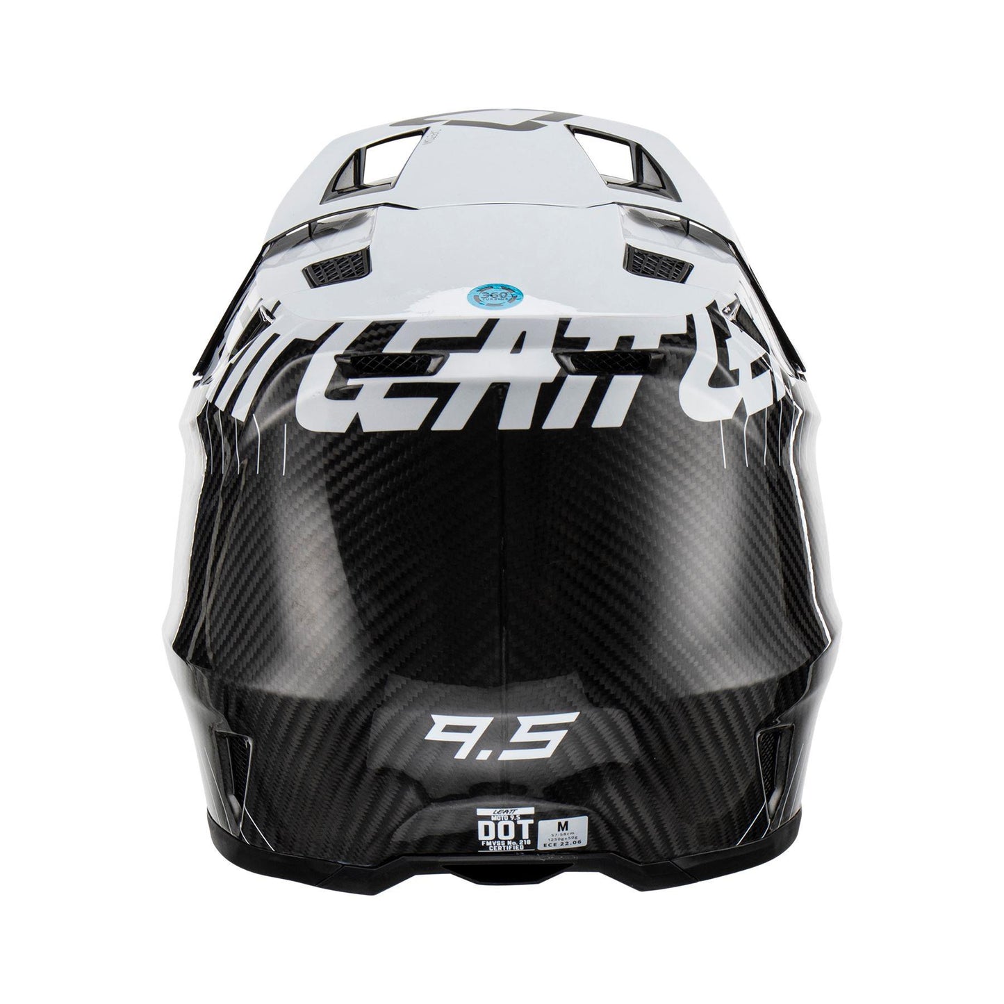 Leatt 2024 Helmet Moto 9.5 V24 Carbon White with 6.5 Goggles & Helmet Bag