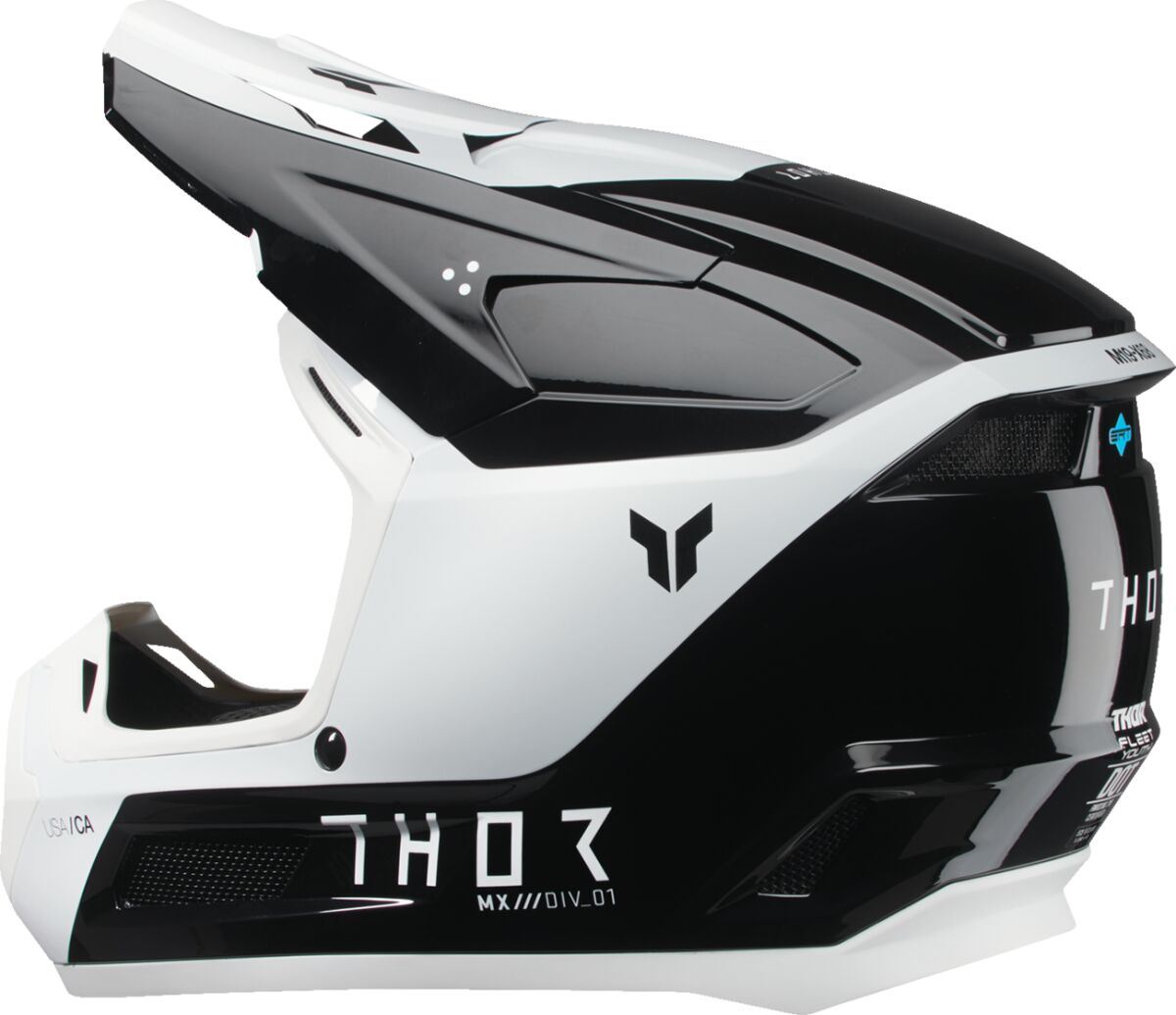 Thor MX Spring 2025 Youth Helmet Fleet Storm Black White