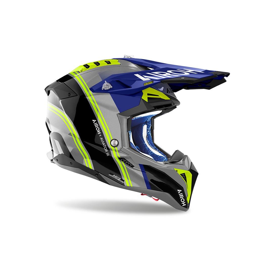 Airoh 2025 Helmet Aviator 3 Hima Blue Gloss