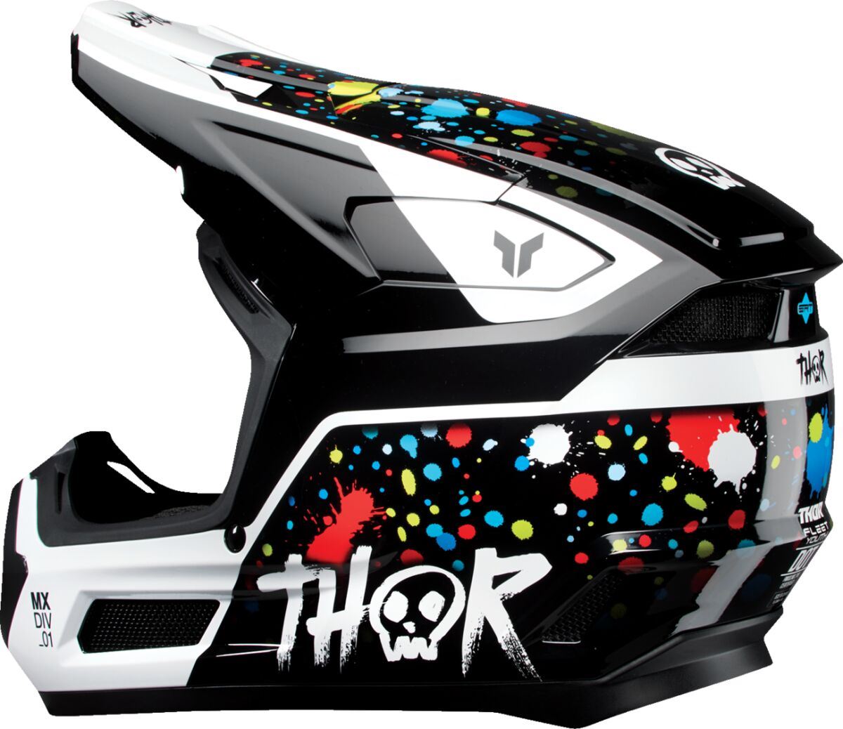 Thor MX Spring 2025 Youth Helmet Fleet Blackout Gloss Black