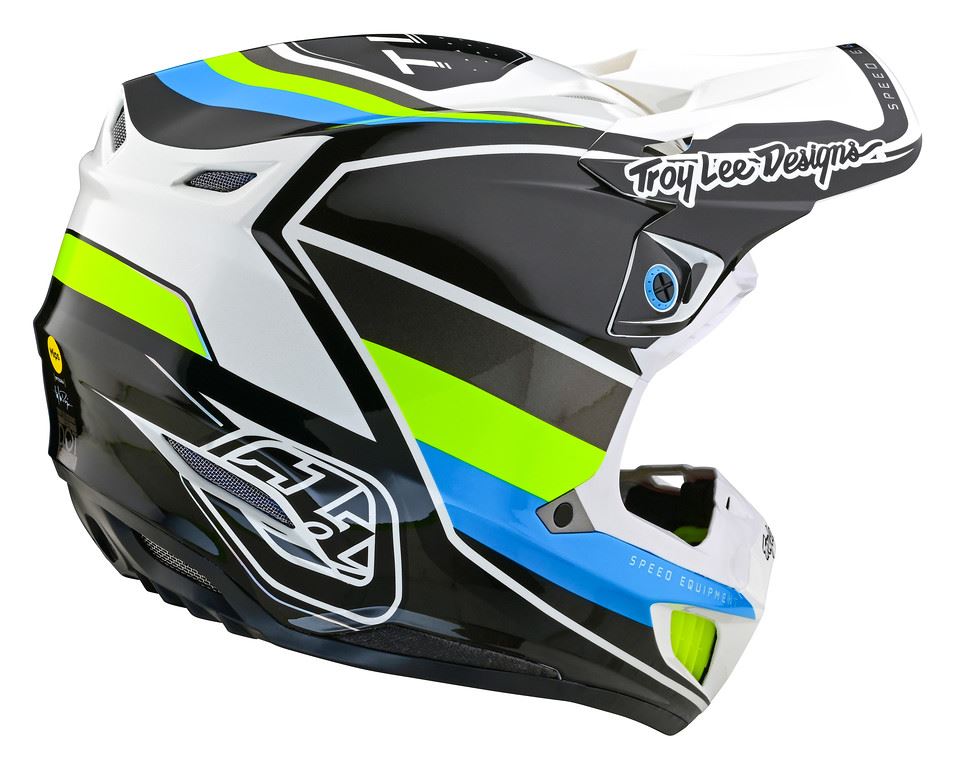 Troy Lee Designs 2025 SE5 Composite Helmet Reverb White Blue