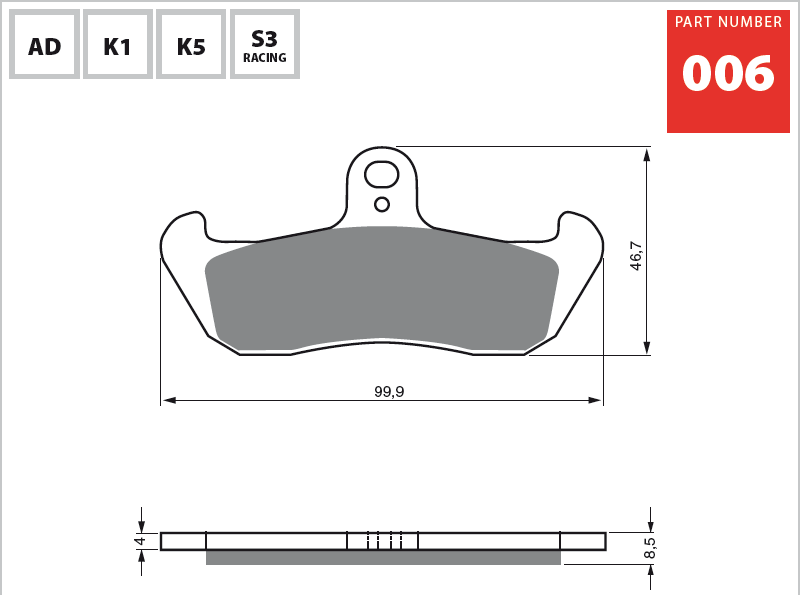 Goldfren S3 Front Disc Brake Pads For Husqvarna WR 125 1987-1988