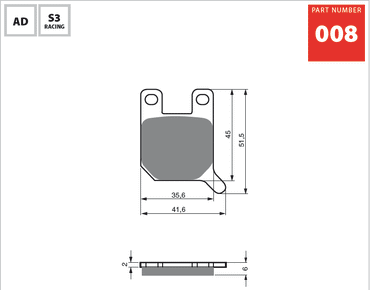 Goldfren AD Front Disc Brake Pads For JCM 125 SR 1989