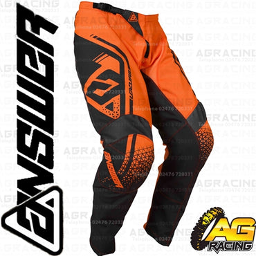 Answer Racing 2019 Youth Kids Syncron Drift Flo Orange Charcoal Pants Trousers