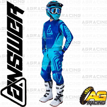 Answer Racing Syncron Drift Astana Reflex Blue Race Jersey Pants Combo Kit