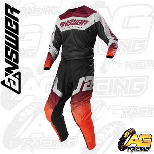 Answer Racing Syncron Charge Berry Red Black Combo Kit