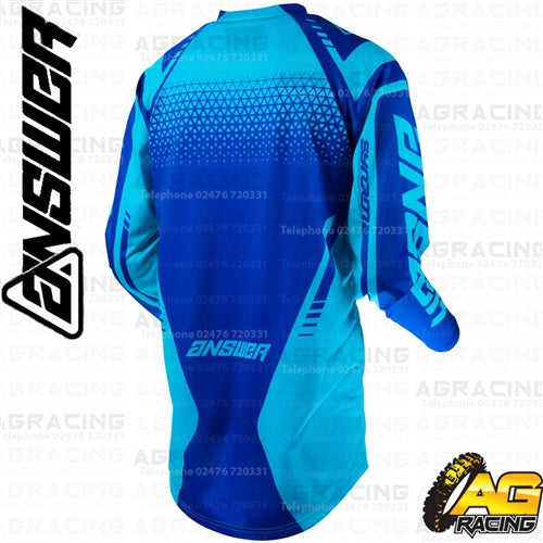 Answer Racing 2019 Youth Kids Syncron Drift Astana Reflex Blue Race Jersey Top