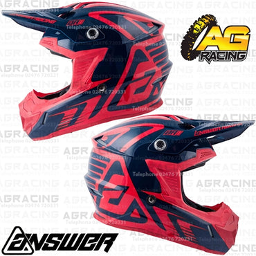 Answer Racing  Helmet AR1 Edge Bright Red Midnight